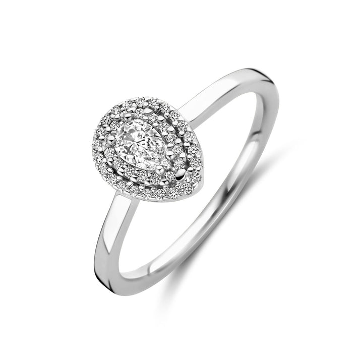 ring diamant 0.36ct h si 14K witgoud