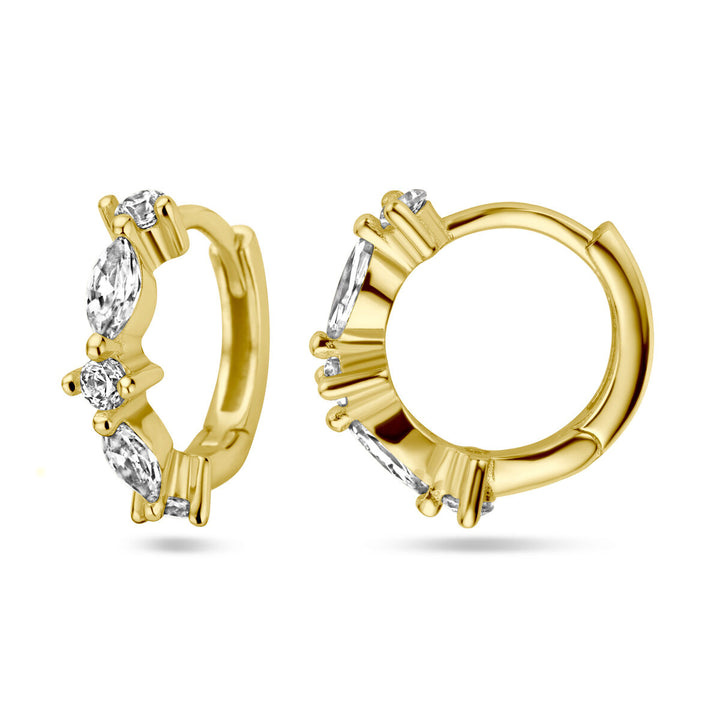 Ohrhänger Zirkonia 1 Mikron Silber vergoldet (gelb)