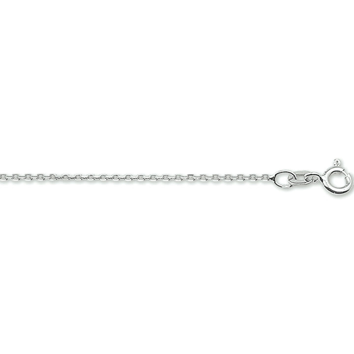 necklace anchor diamond-plated 1.1 mm 14K white gold