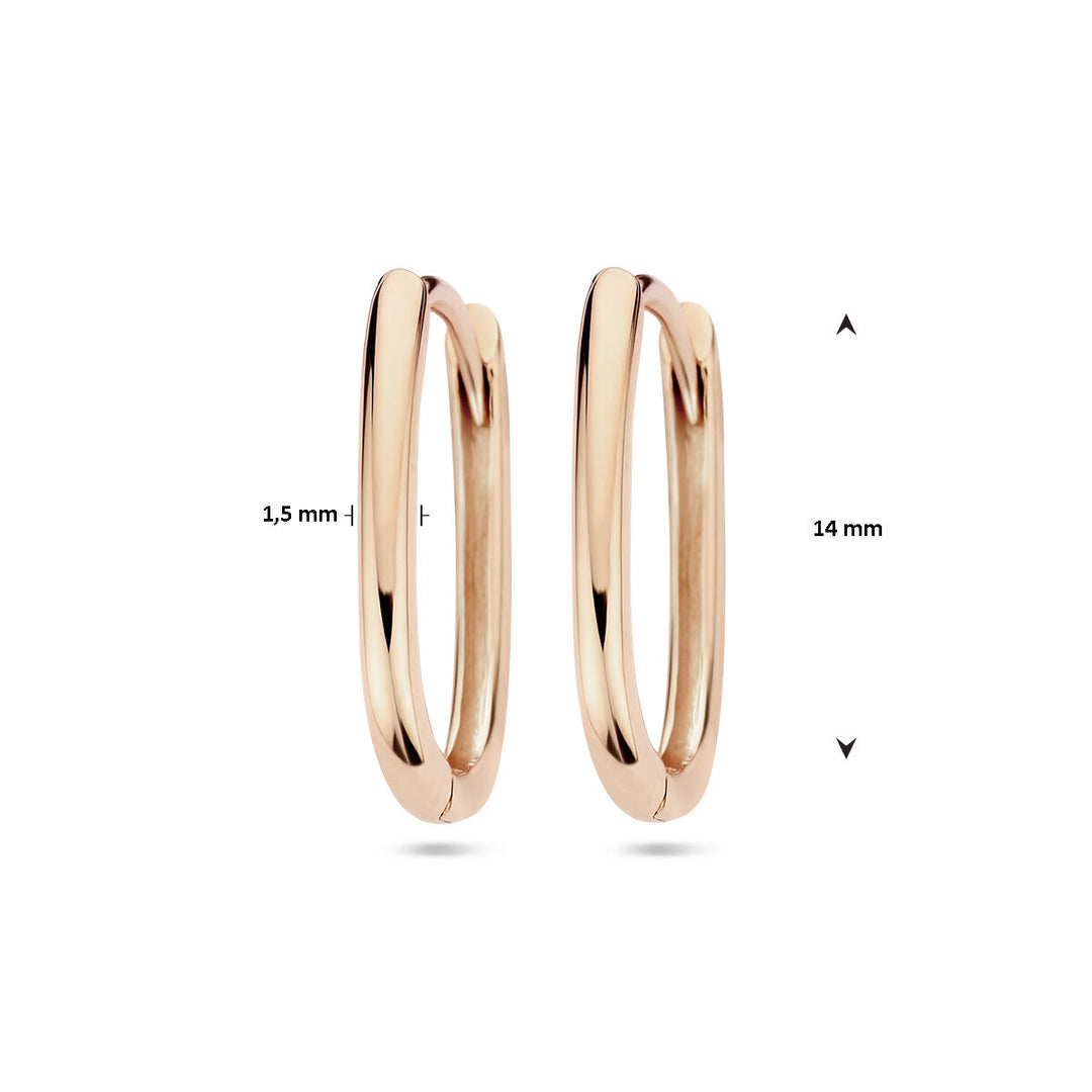 drop earrings paper clip 14K rose gold