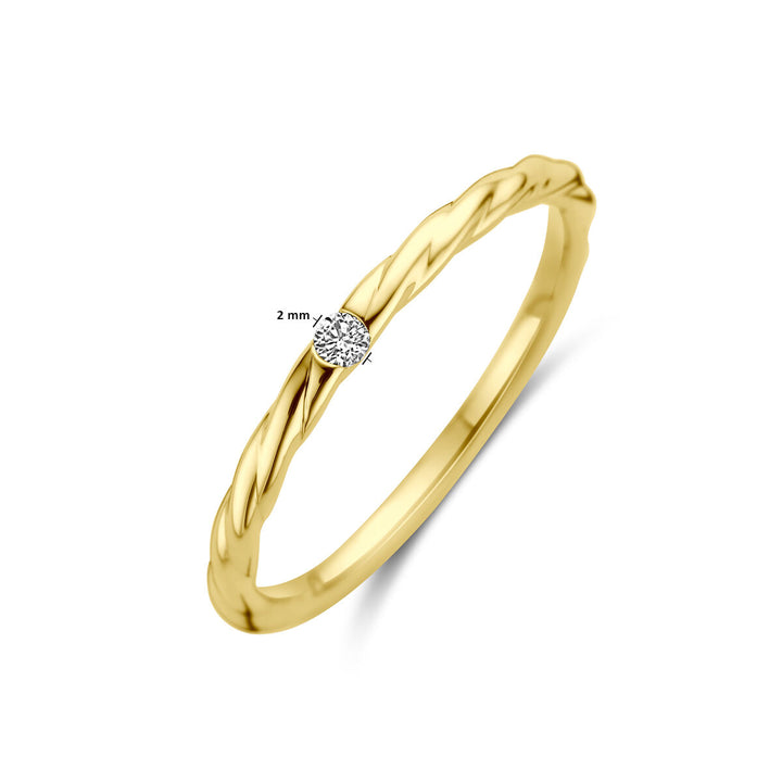 Ring Diamant 0,03 ct h SI 14K Gelbgold