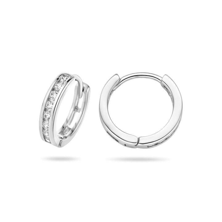 klapoorringen 2,5mm zirkonia zilver gerhodineerd