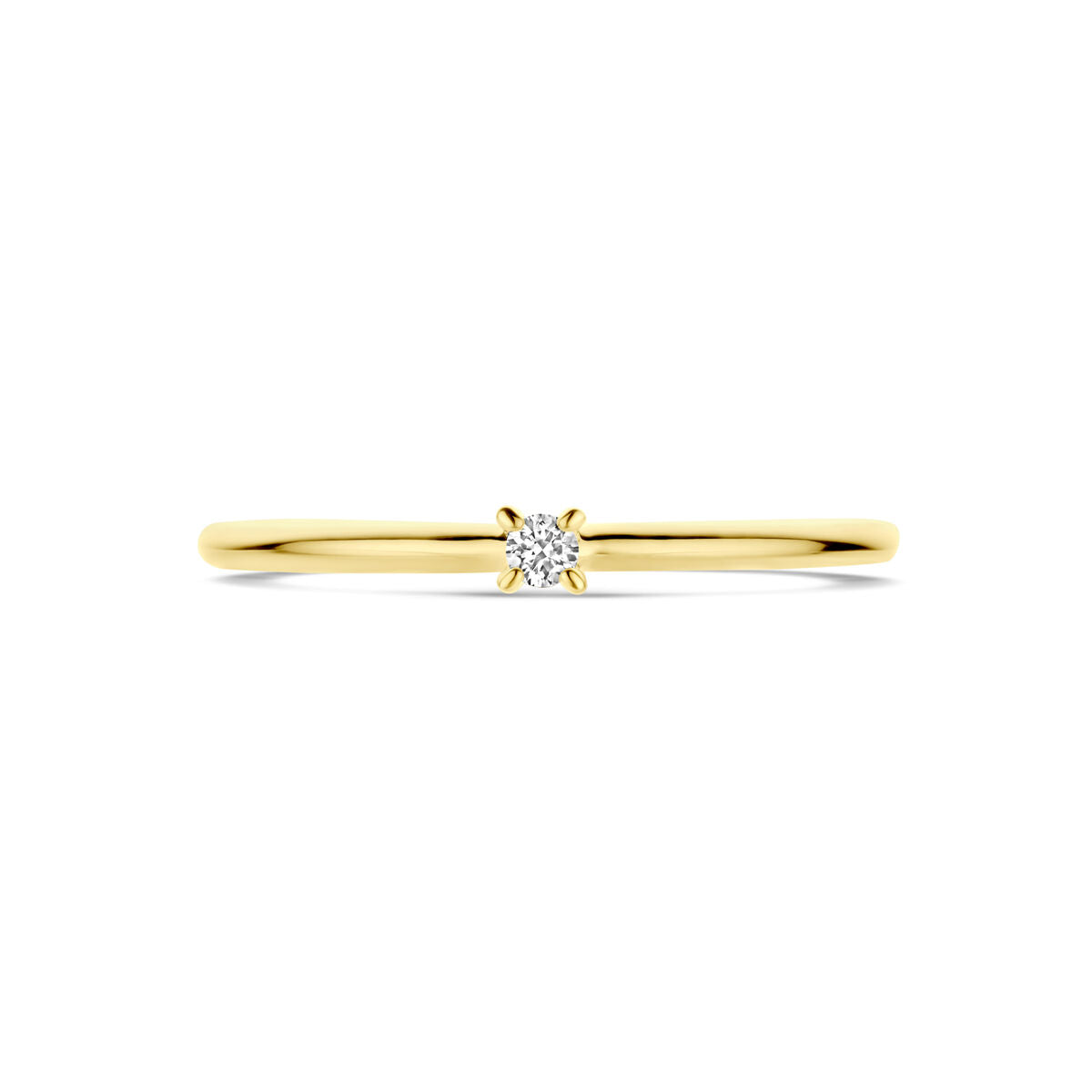 ring diamant 0.03ct h si 14K geelgoud