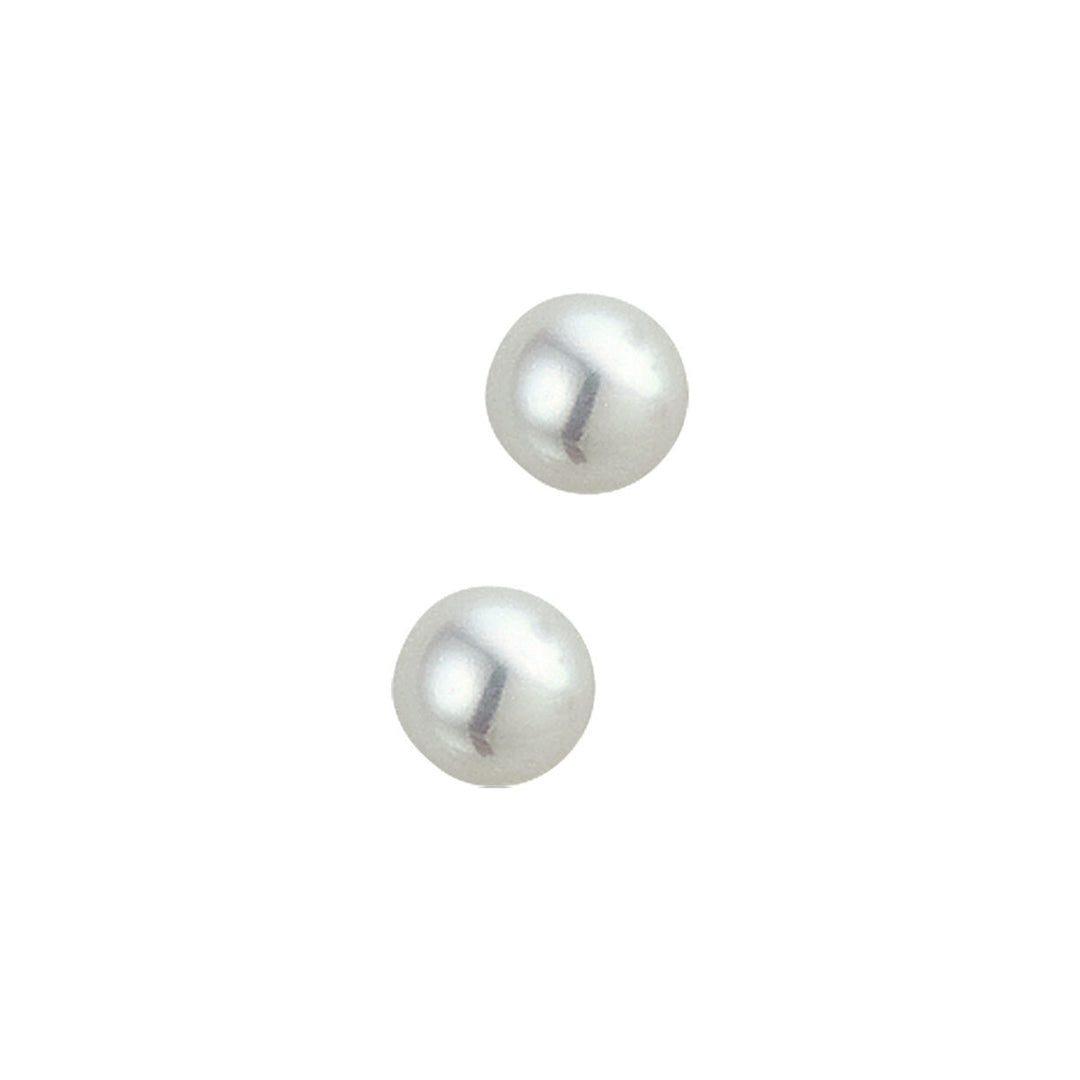 pearl ear studs 14K yellow gold