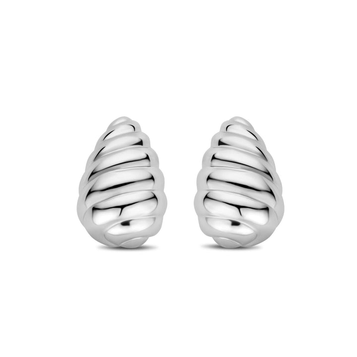 oorknoppen druppel gedraaid 20 mm zilver gerhodineerd