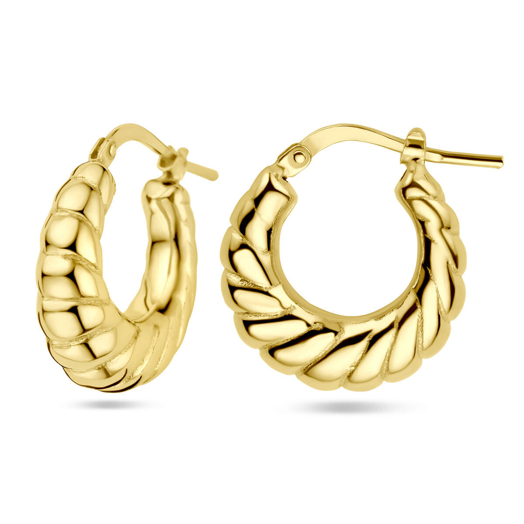 Ohrringe 1 Mikron Silber vergoldet (gelb)