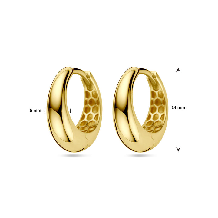 klapoorringen 14K geelgoud
