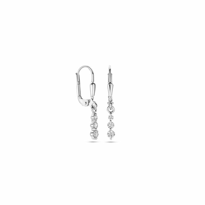 oorhangers zirkonia brisur haak 24 mm zilver gerhodineerd
