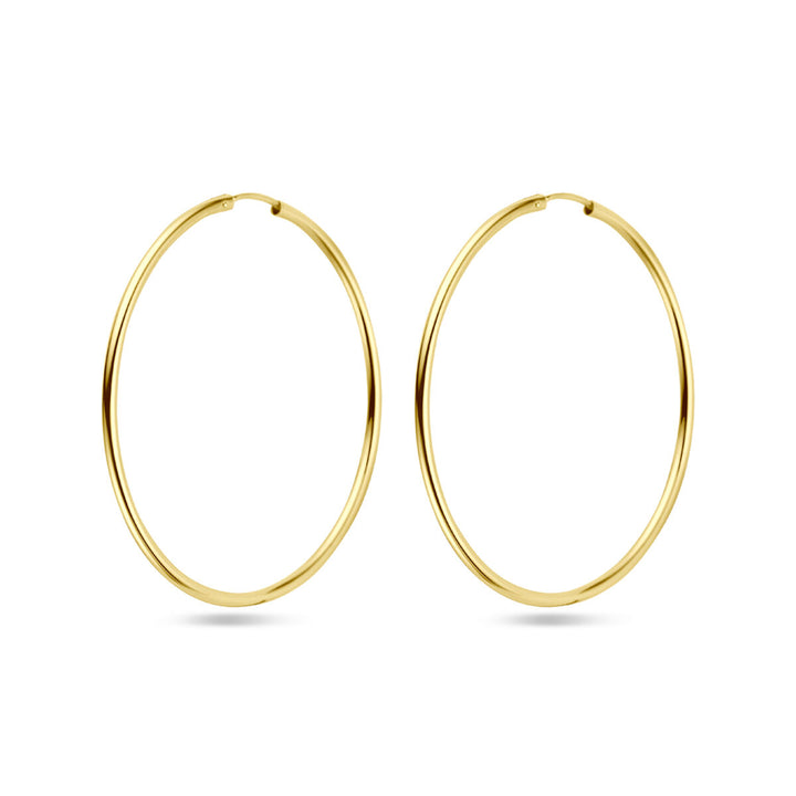 earrings 1.8 mm round tube 14K yellow gold