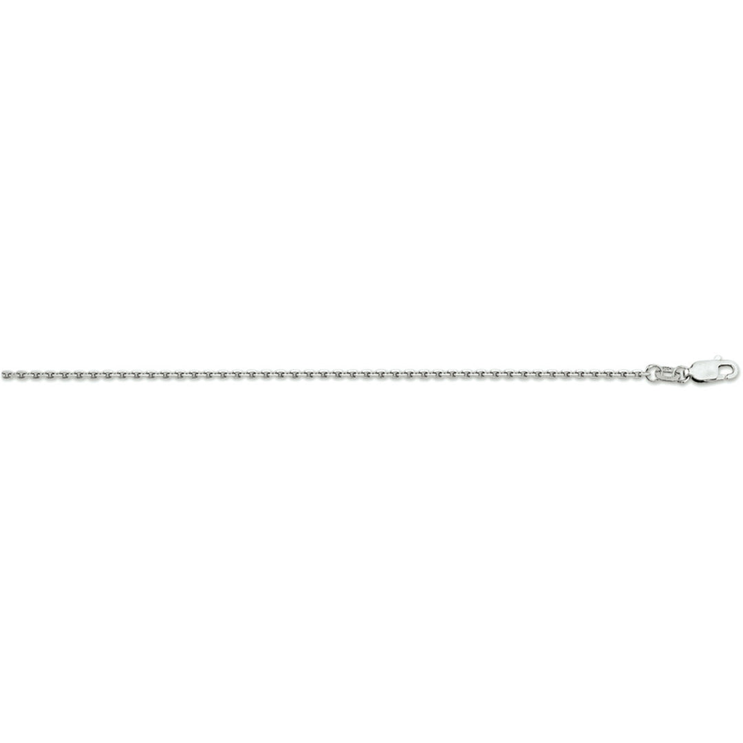 necklace anchor diamond-plated 1.6 mm silver rhodium-plated