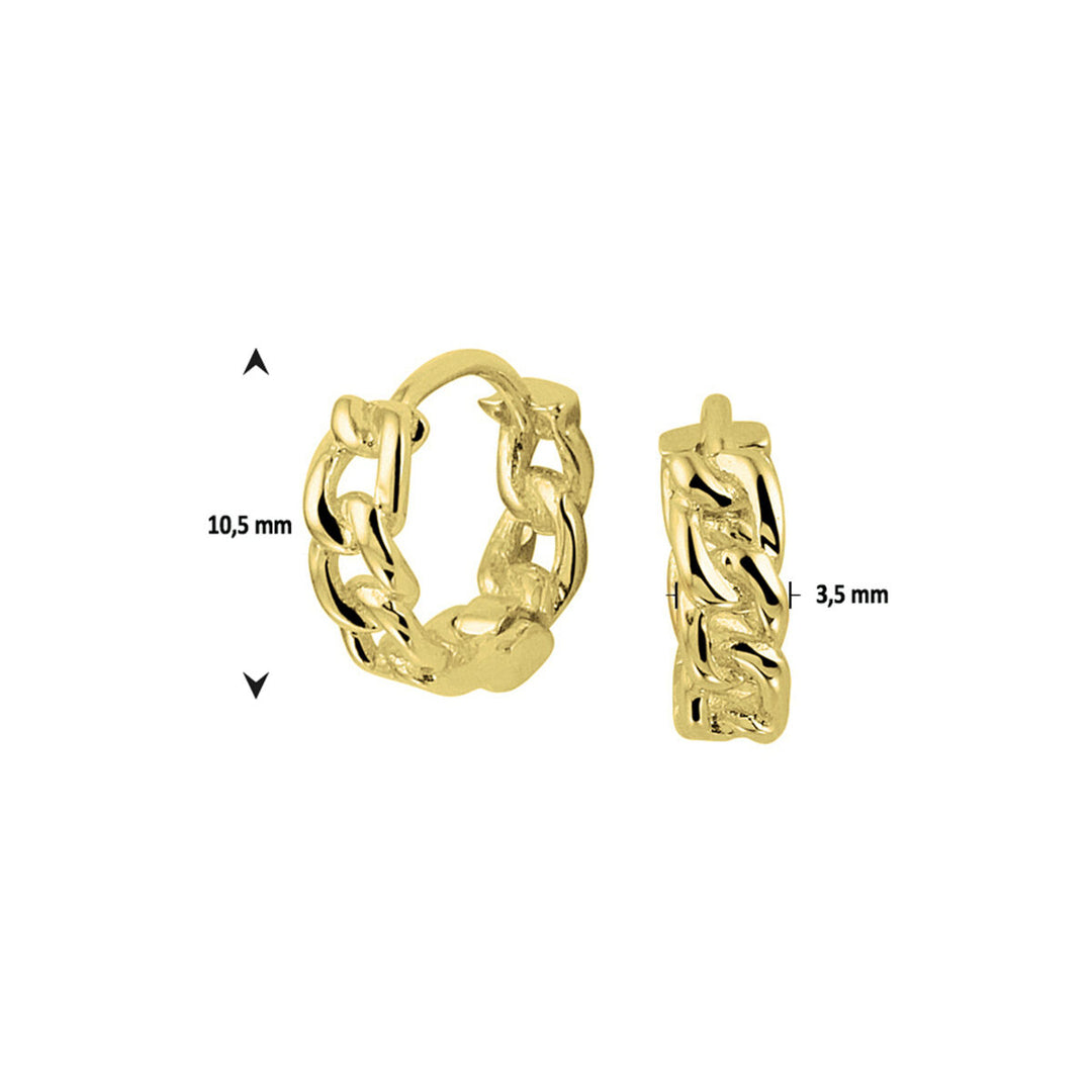 drop earrings 1 micron silver gold plated (yellow)