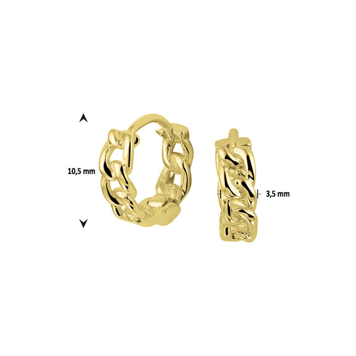 drop earrings 1 micron silver gold plated (yellow)