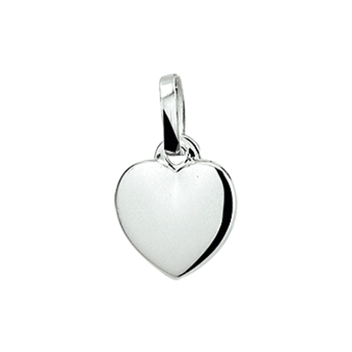 pendant heart silver white