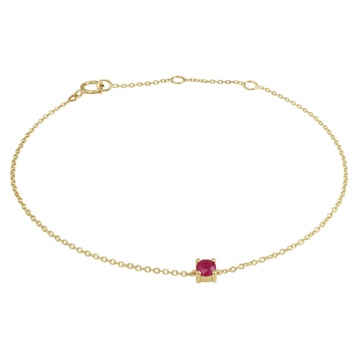 Gold bracelet ladies ruby ​​14K
