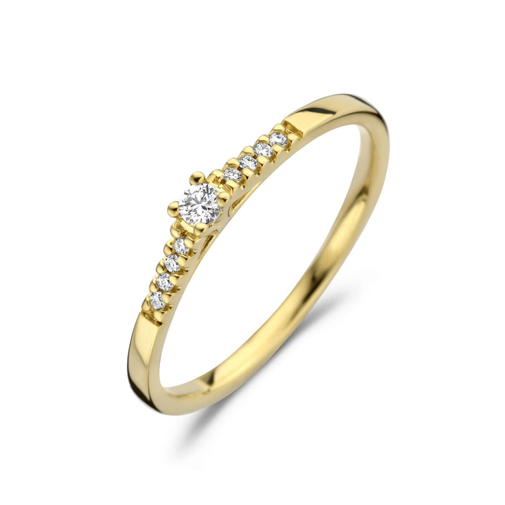 Ring Diamant 0,07 ct h SI 14K Gelbgold