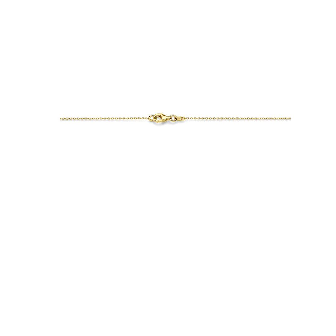 collier druppel 45 cm 14K geelgoud