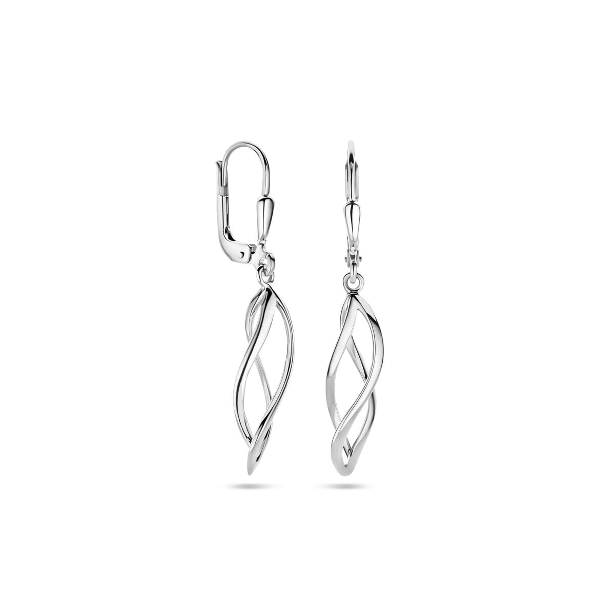 oorhangers brisur haak 36 mm zilver gerhodineerd