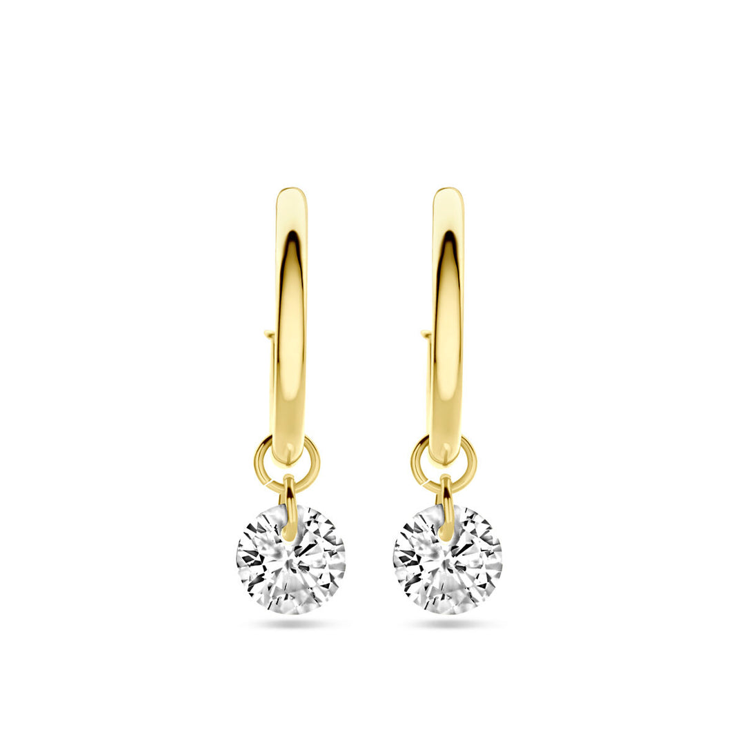 stekeroorringen zirkonia 19 mm 14K geelgoud