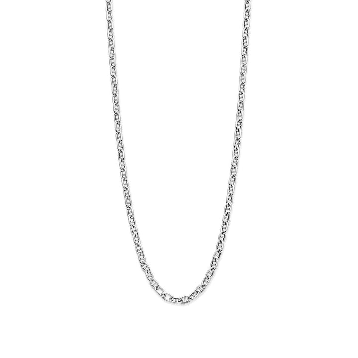necklace round tube 4.0 mm 40 + 4 cm silver rhodium plated