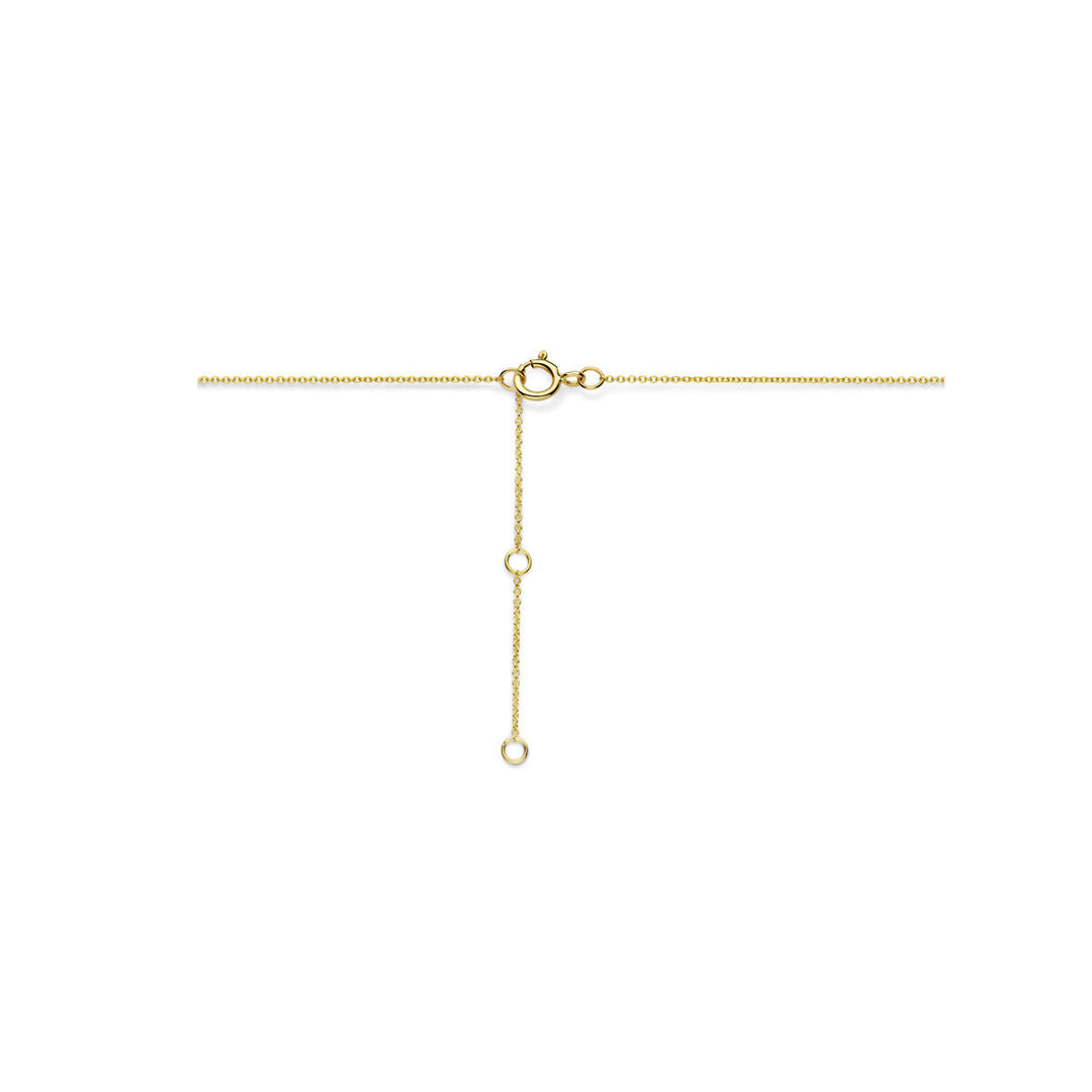 collier lab grown diamant 0.49ct h si 14K geelgoud