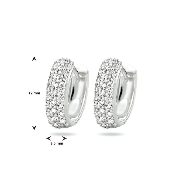 drop earrings zirconia 14K white gold