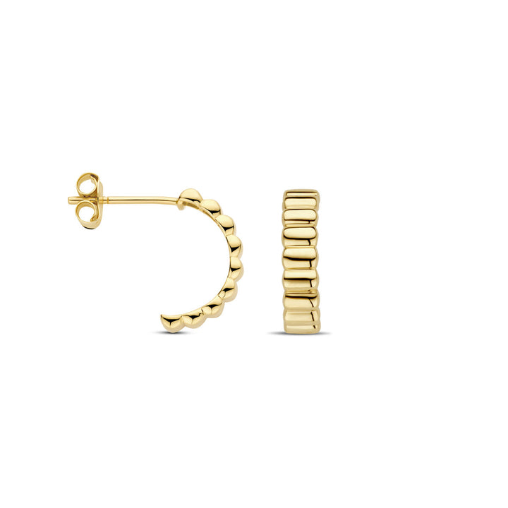 stekeroorringen 12,5 mm 14K geelgoud