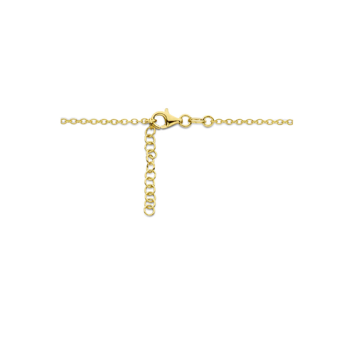 Gold-colored necklace ladies heart and infinity micron gold plated (yellow)