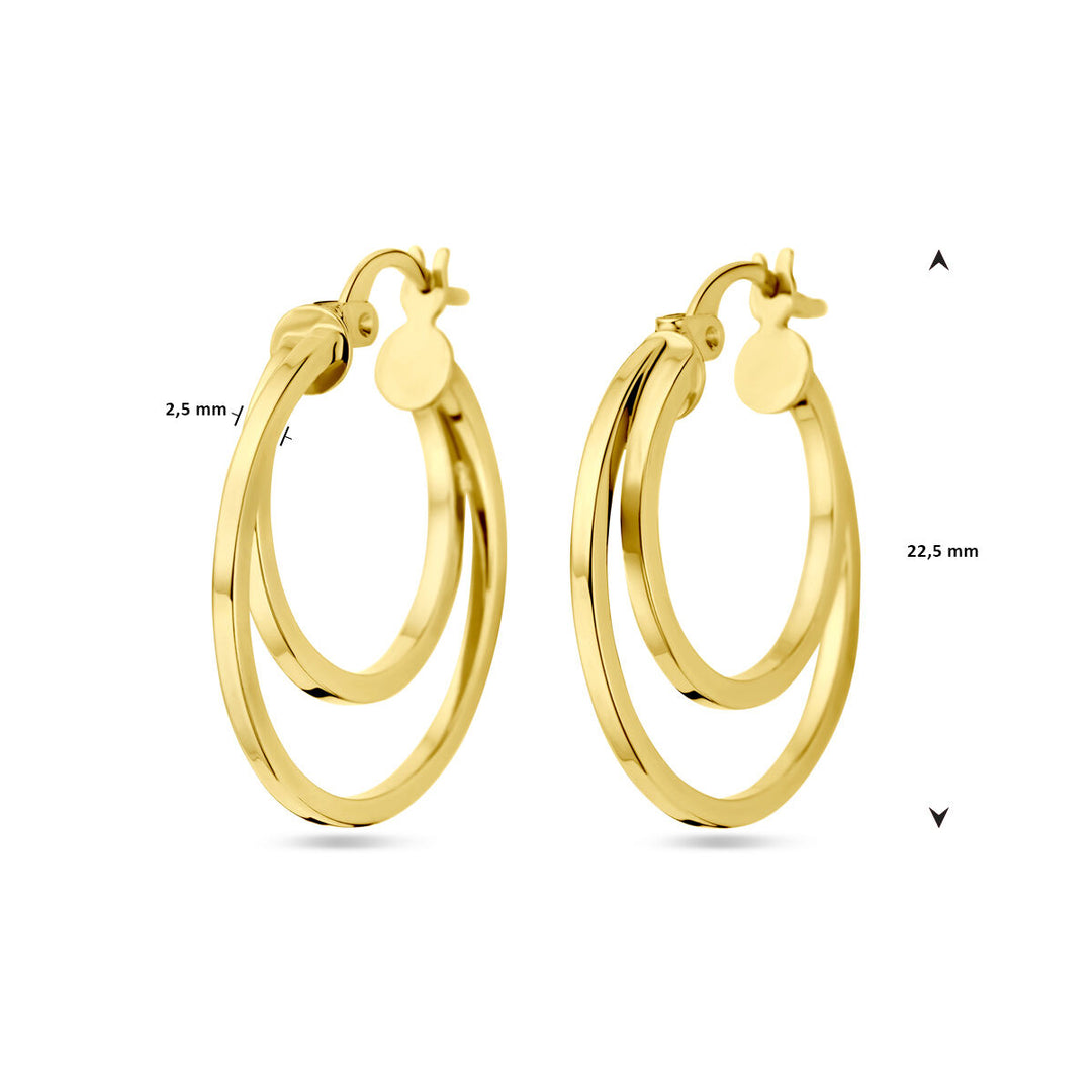 Van der Kooij Collection – Ohrringe 22,5 mm 14 K Gelbgold