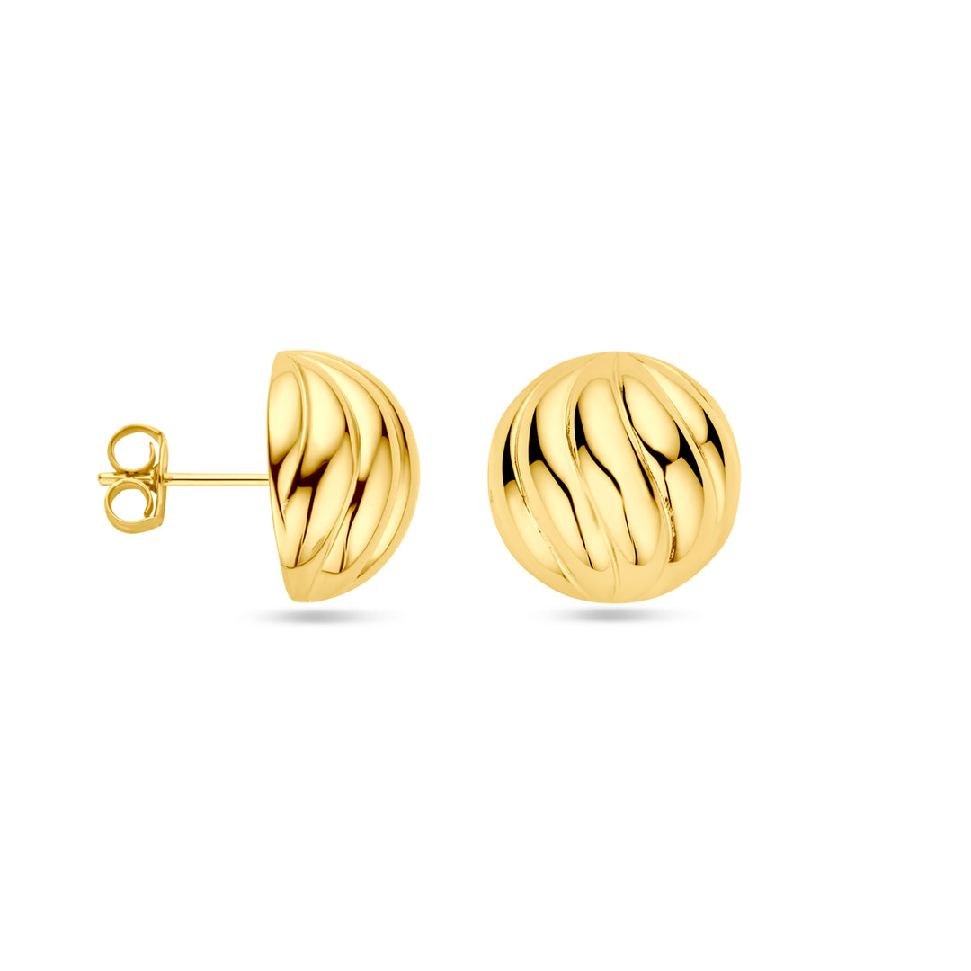 oorknoppen zilver verguld (geel)