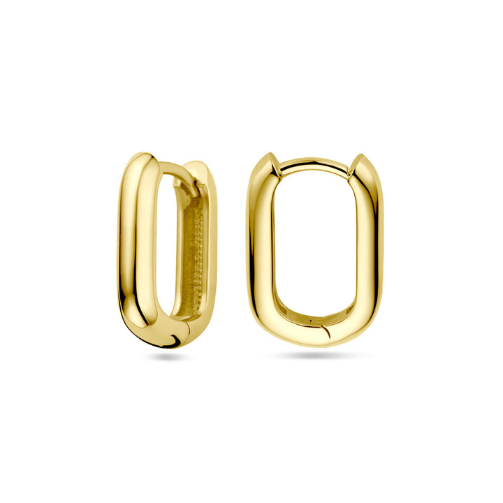 drop earrings paper clip 14K yellow gold