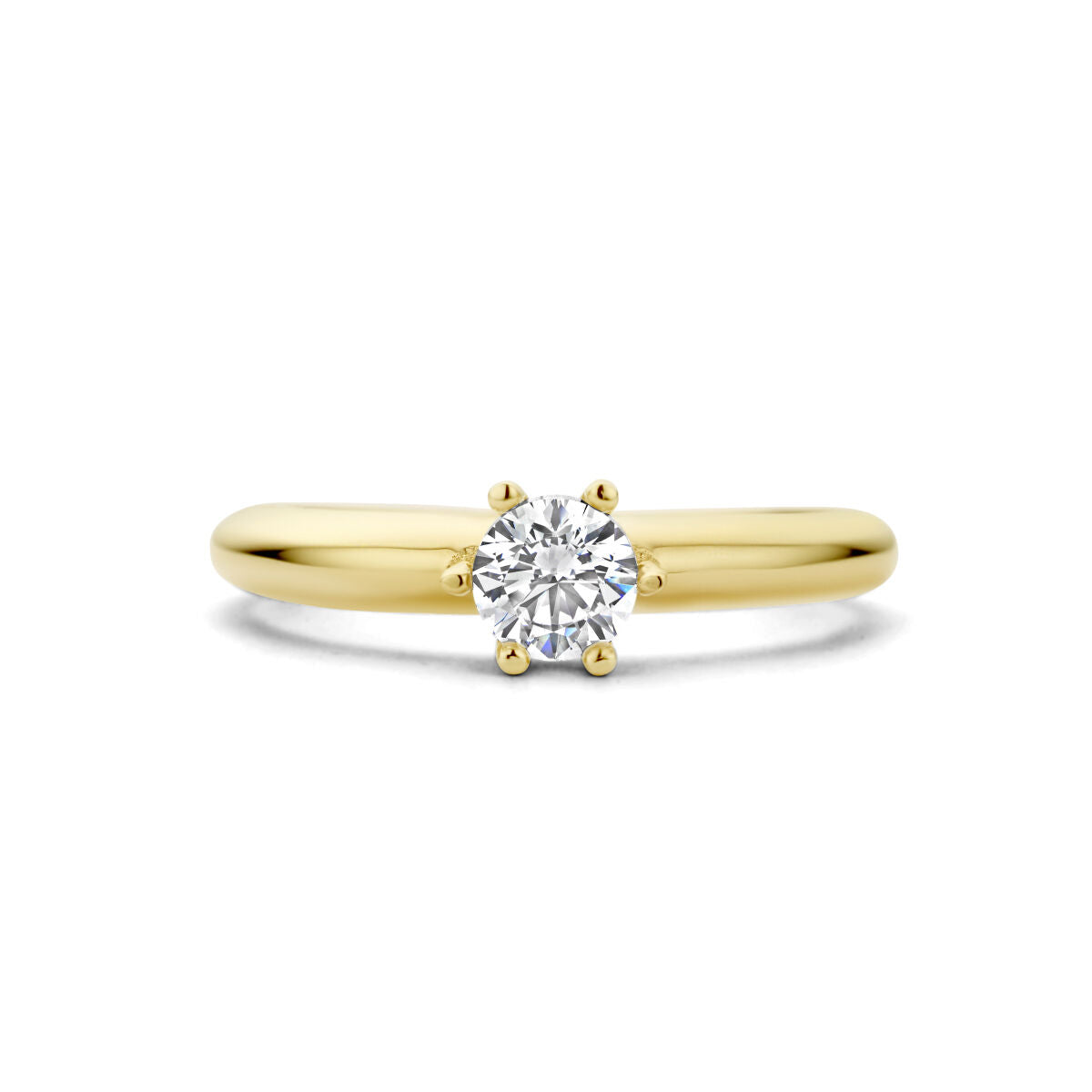 ring zirconia 14K yellow gold