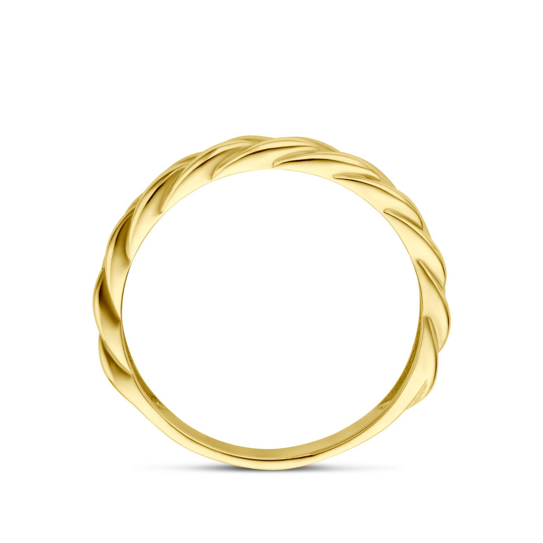 Ring geflochten aus 14K Gelbgold