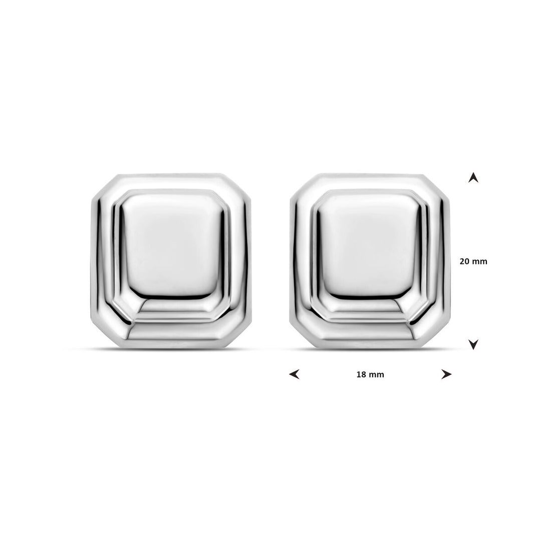 oorknoppen 20 mm zilver gerhodineerd