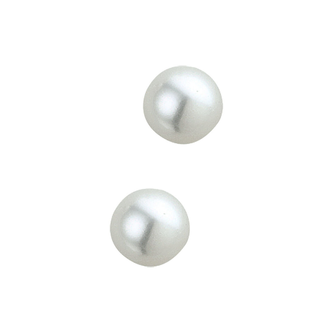 pearl ear studs 14K yellow gold