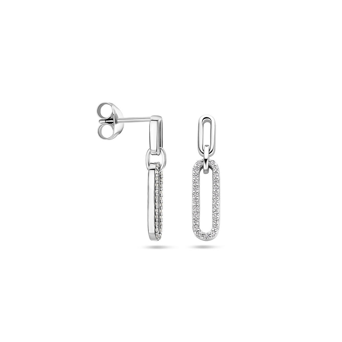 oorhangers zirkonia zilver gerhodineerd