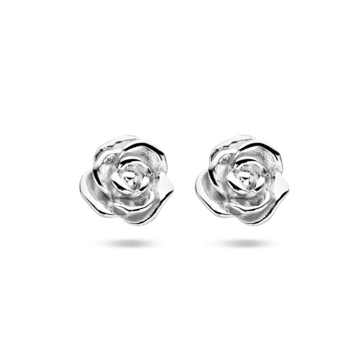 ear studs rose silver rhodium plated