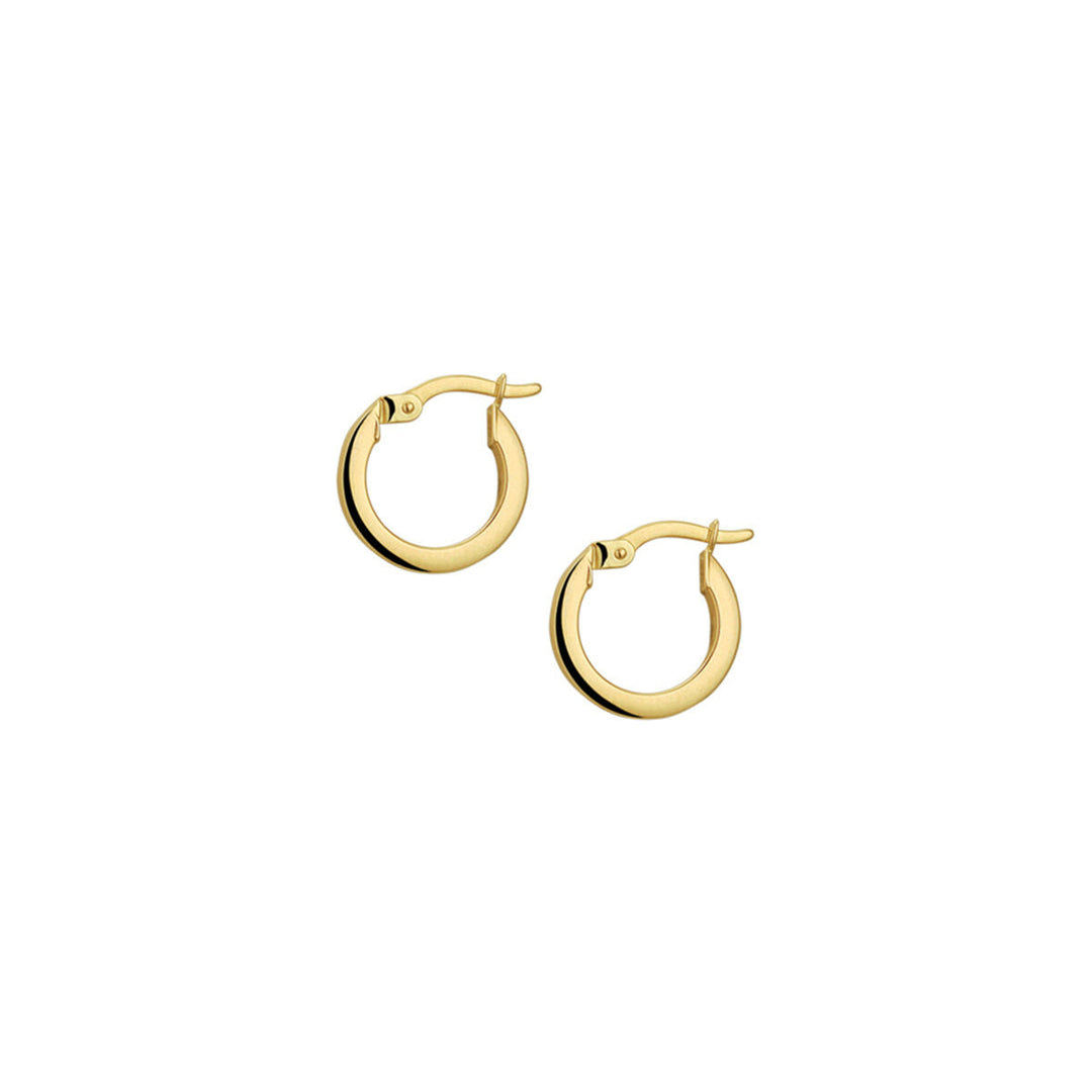 oorringen vierkante buis 14K geelgoud 2.0mm