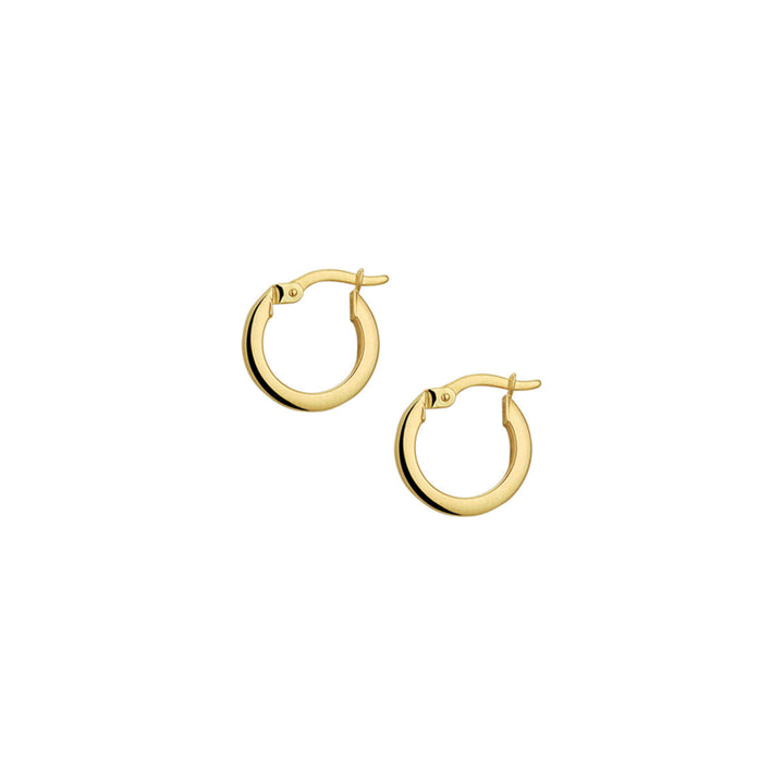 oorringen vierkante buis 14K geelgoud 2.0mm