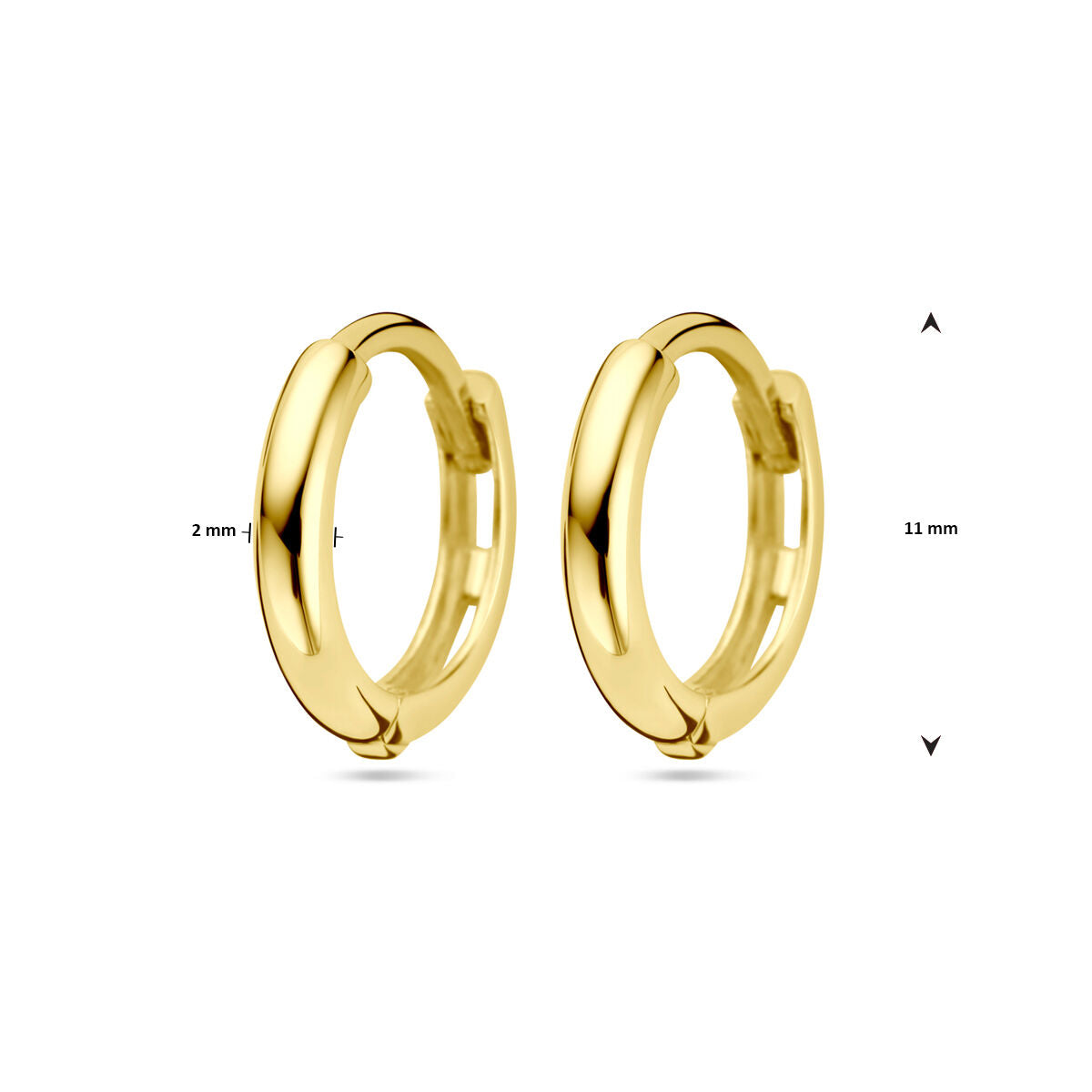 klapoorringen 14K geelgoud