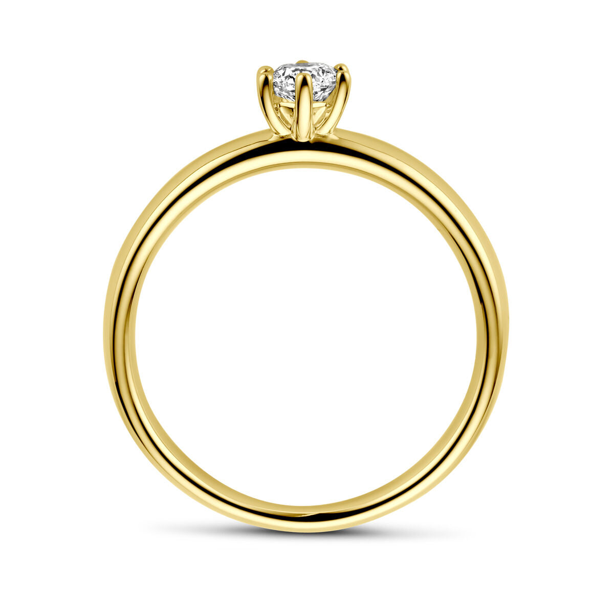 aanzoeksring diamant 0.25ct h si 14K geelgoud