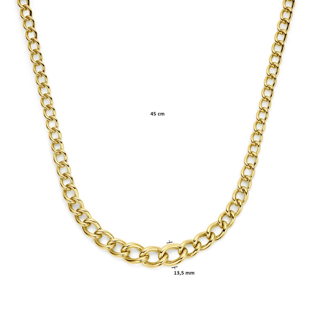 collier 14 mm 45 cm 14K geelgoud