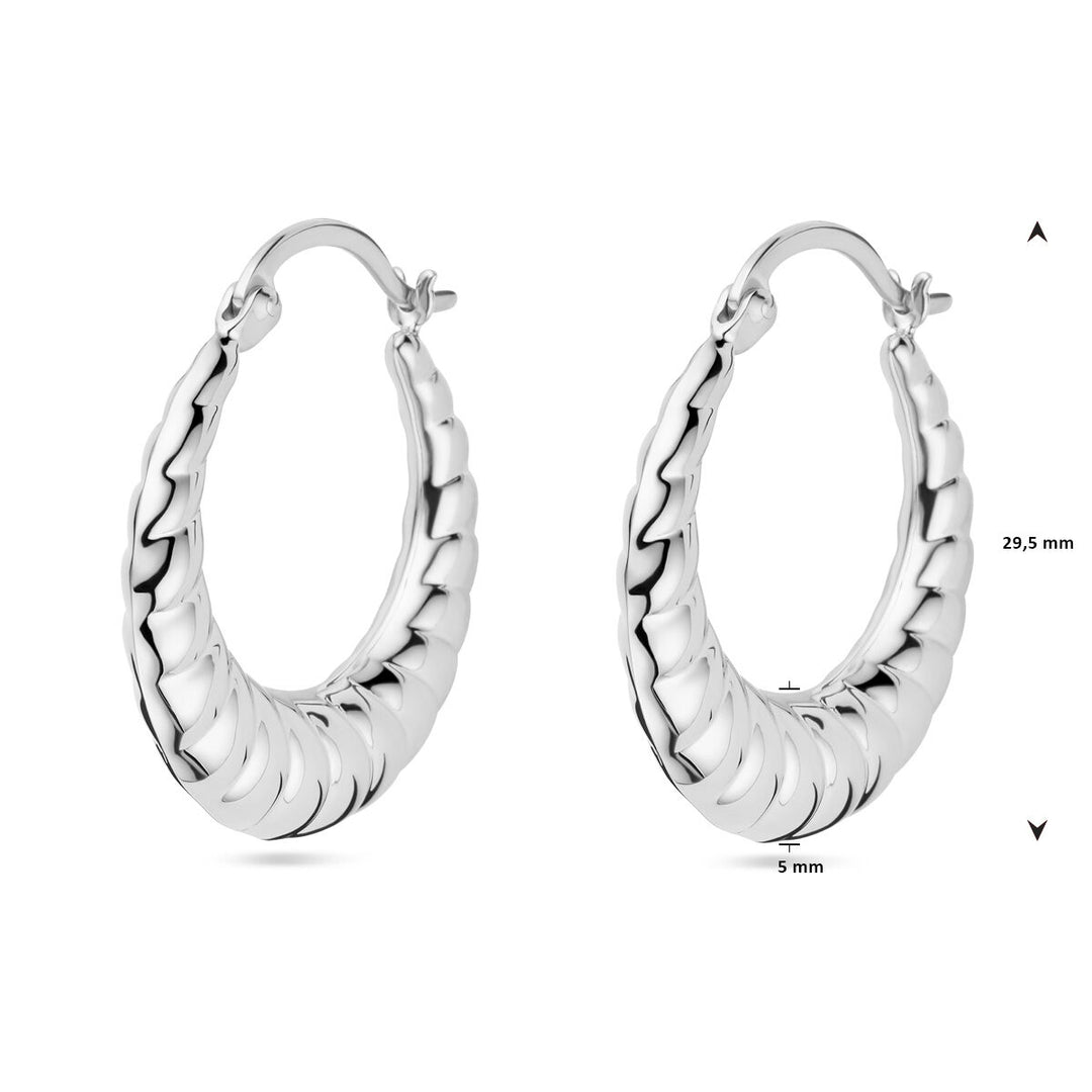 oorringen zilver gerhodineerd