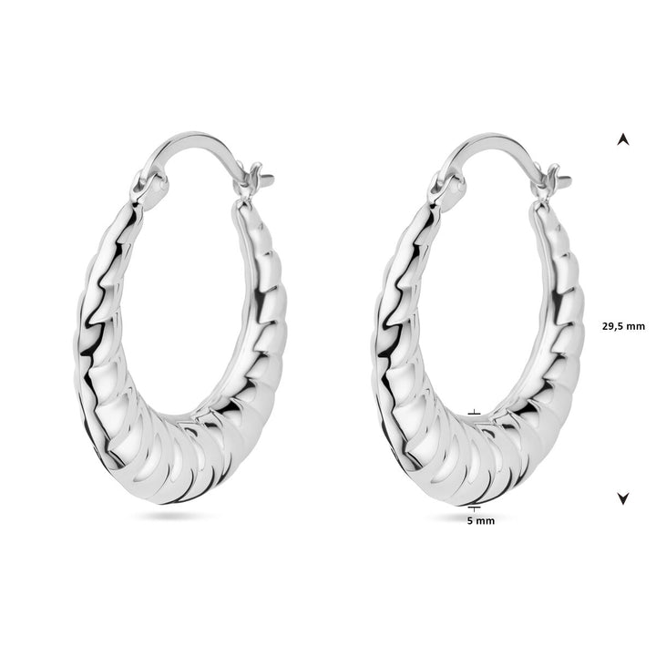 oorringen zilver gerhodineerd