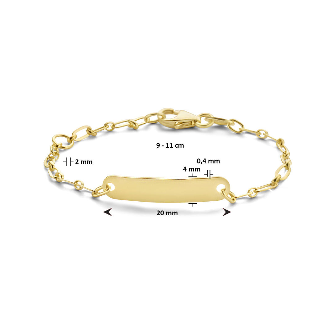 Baby bracelet gold plate 4.0 mm 14K