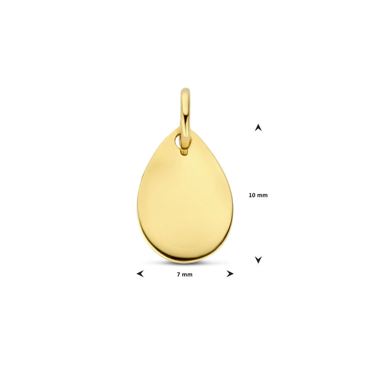 graveerhanger 10 mm 14K geelgoud