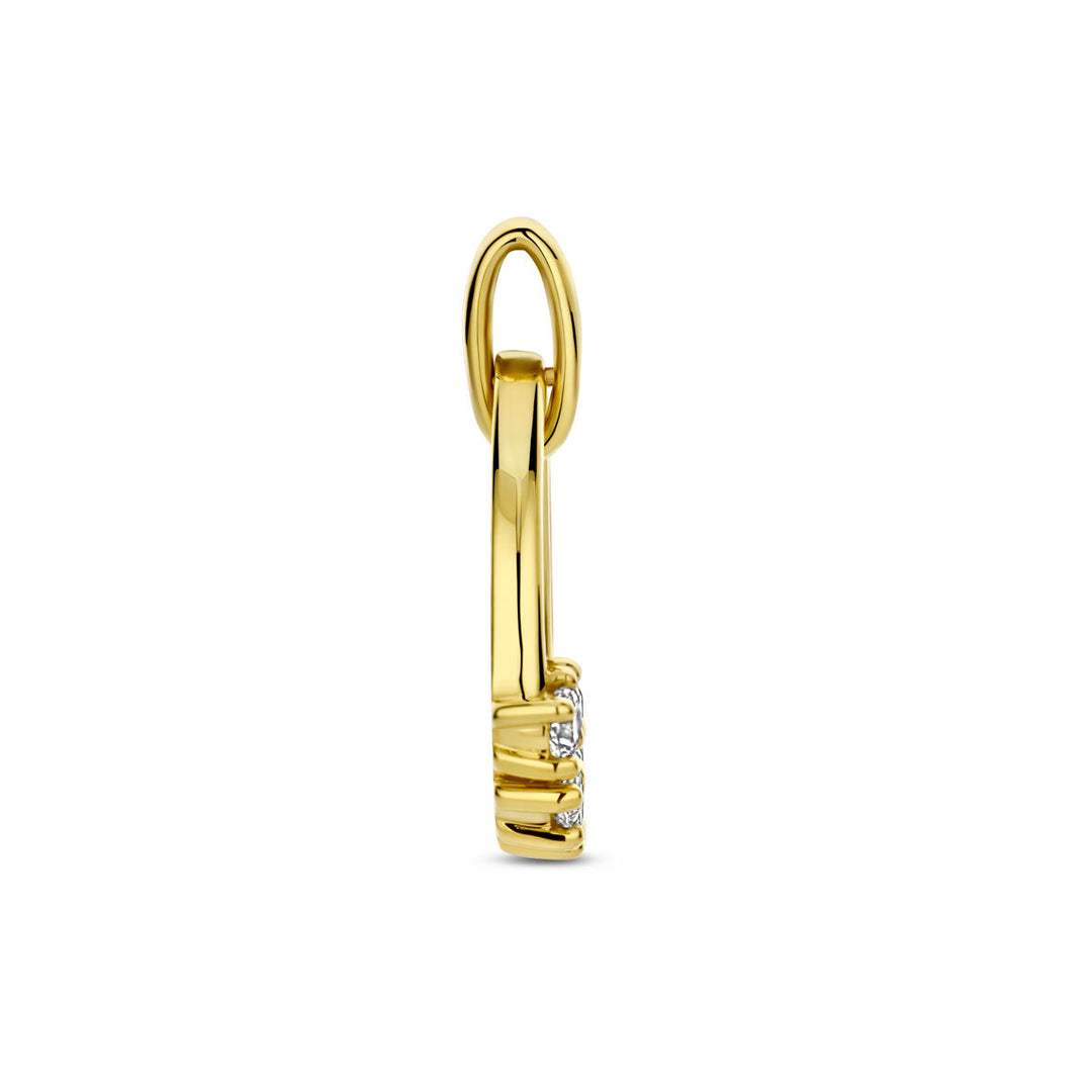 Gouden hanger met lab grown diamant – 14k geelgoud