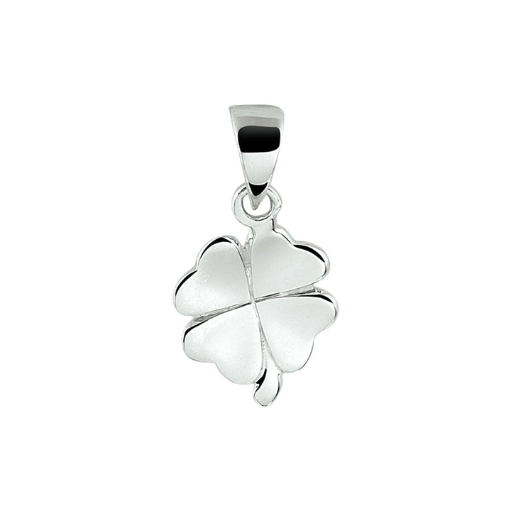 pendant clover silver rhodium plated