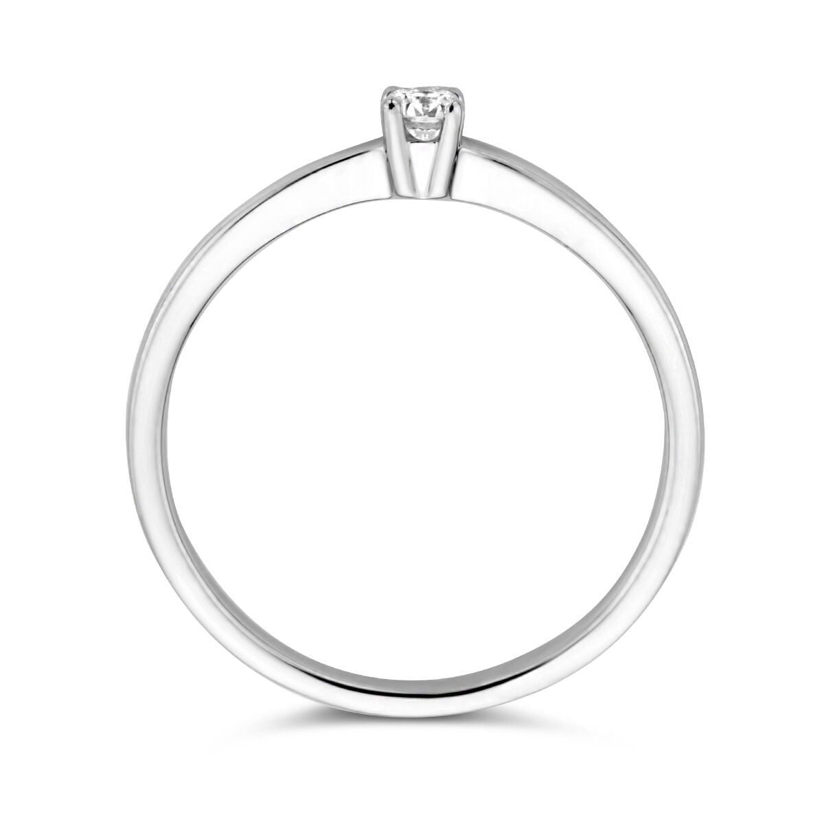 ring diamant 0.10ct h si 14K witgoud