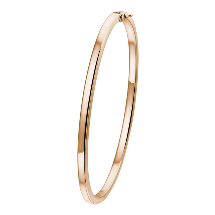 Armreif Scharnier Flachrohr 3 x 61 mm 14K Roségold