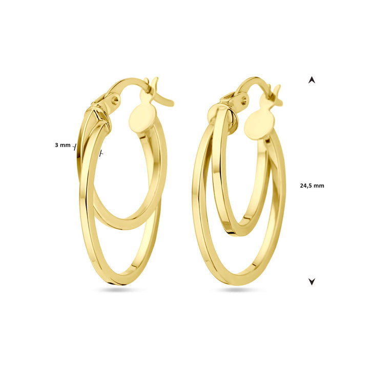 Van der Kooij Collection – Ohrringe 24,5 mm 14 K Gelbgold